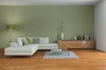 Modern green living room interior design Royalty Free Stock Photo