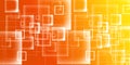 Modern orange presentation background with lines abstract and square shapes.