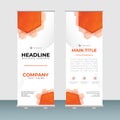 Modern Orange Roll Up Banner Template