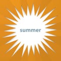 Modern orange sunburst summer background from hexagonal folded paper texture Royalty Free Stock Photo
