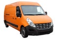 Modern Orange van. Royalty Free Stock Photo