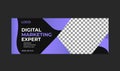 Social Media Banner Template Royalty Free Stock Photo