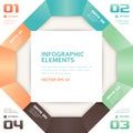 Modern Origami Style Number Options Infographics Banner