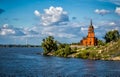 Modern Orthodox chapel on the Dneiper River in Ukraine