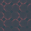 Modern Outline Seamless Octagonal Pattern Vector Techno Rave Abstract Background Royalty Free Stock Photo