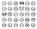 Modern outline style emoji icons collection. Premium quality symbols and sign web logo collection. Pack modern