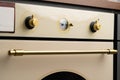 Modern oven mode control button close up