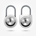 Modern padlock - round locker door lock icon, school lockers