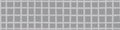 Modern paint brush graph grid vector seamless border. Monochrome grey banner with varying handmade painterly continuous