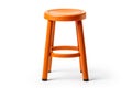 Modern painted orange stool chair bar seat isolated on white background Royalty Free Stock Photo