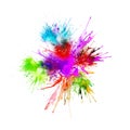 Modern painting - abstract watercolor background - splashes, drops on paper or canvas, vector
