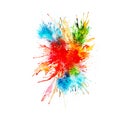 Modern painting - abstract watercolor background - splashes, drops on paper or canvas, vector