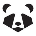 Modern panda logo. Minimal clean icon for company