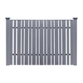 Modern panel metal fence isolated on a white background Royalty Free Stock Photo