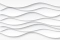 Modern paper art cartoon abstract white and gray water waves