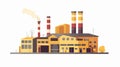 Modern Paper Mill in Flat Style for Industrial Designs Royalty Free Stock Photo