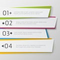 Modern paper numbered banners, color Design