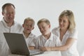 Modern Parents teaching their children Royalty Free Stock Photo