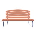 Modern park bench icon cartoon vector. Wood furniture Royalty Free Stock Photo