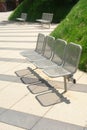 Modern park benches Royalty Free Stock Photo