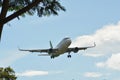 Modern passenger aircraft take off from airport