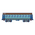 Modern passenger wagon icon, cartoon style Royalty Free Stock Photo