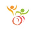 Modern Passionate Disability People Support Logo