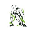 Modern Passionate Runner Silhouette In Action Logo