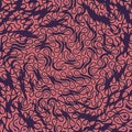 Modern pattern of flexible elastic shapes. 3d rendering abstract background