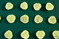 Modern pattern of fresh Cucumber and slices.