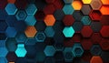 Modern Pattern Geometric, techie hexagonal based texture