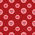 Modern pattern with hearts for fabric, wallpaper, gift wrap. Royalty Free Stock Photo