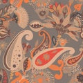 Seamless floral background paisley for textiles, wallpaper