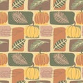 modern paumkins pattern, pumkins pattern in boho style suitable for fabric print, wallpaper,wrapping and apparel