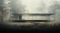 Glass Office In Foggy Forest: Realistic And Hyper-detailed Renderings