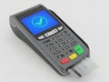 Modern payment terminal processing credit card transaction Royalty Free Stock Photo