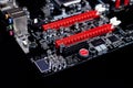 Modern PC motherboard macro Royalty Free Stock Photo