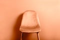 Modern Peach Fuzz Velour Chair