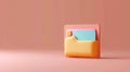 A modern, peach-toned document wallet, featuring a subtle color palette and a stylish, minimalist design for organized storage
