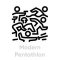 Modern Pentathlon sport icons