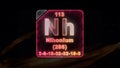 Modern Periodic Table Element Hihonium Royalty Free Stock Photo