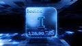 Modern periodic table element Iodine 3D illustration Royalty Free Stock Photo