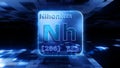 Modern periodic table element Nihonium 3D illustration Royalty Free Stock Photo