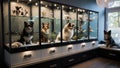 A Modern pet boutique HD glass wall mockup 1920 * 1080 background