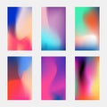 Modern phone vector elegant wallpaper. Blurred multicolored backgrounds with gradient meshes Royalty Free Stock Photo