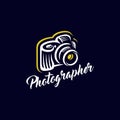 Modern photographer camera logo