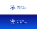 Modern Physics Atom Logo for Science and Technology Company. Royalty Free Stock Photo