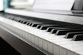 Modern piano with music sheets in room Royalty Free Stock Photo