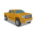 Modern pickup truck vector illustration. SUV 4x4 offroad wehicle Royalty Free Stock Photo