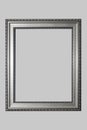 Modern picture frame on white background isolated grey color simple